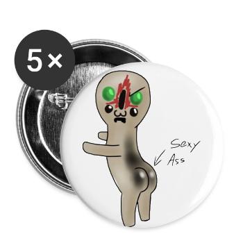 SCP-173 Sexy - Buttons groß 56 mm (5er Pack) - Weiß - Vorne