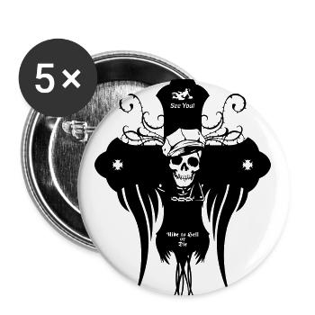 Stick Me Now : Ride to Hell or Die - Buttons large 2.2''/56 mm (5-pack) - white - Front