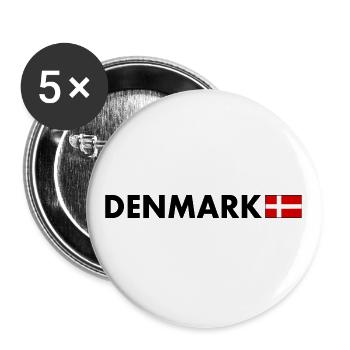 Danemark - Lot de 5 grands badges (56 mm) - blanc - Devant