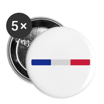 France - Buttons large 2.2''/56 mm (5-pack) - white - Front