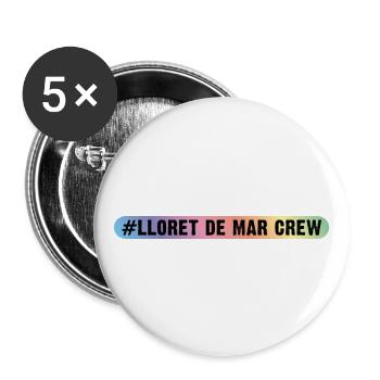 Lloret De Mar Crew - Buttons large 2.2''/56 mm (5-pack) - white - Front