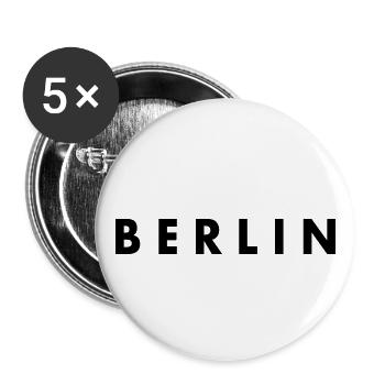Berlin - Buttons groß 56 mm (5er Pack) - Weiß - Vorne