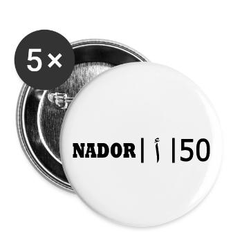 Nador ا 50 - Lot de 5 grands badges (56 mm) - blanc - Devant