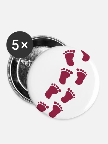 Baby - Buttons groß 56 mm (5er Pack) - Weiß