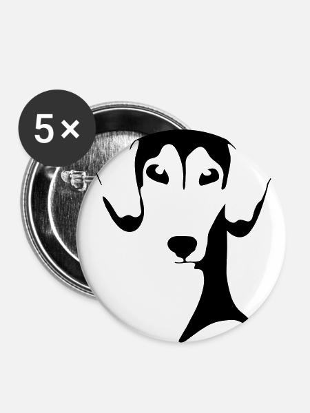 umme - Buttons groß 56 mm (5er Pack) - Weiß