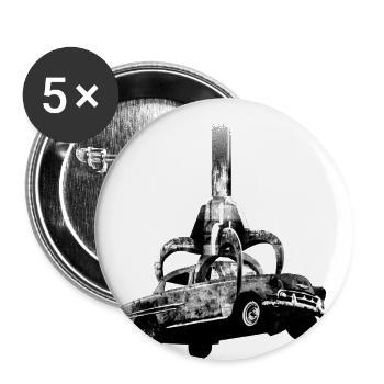 The Junk Yard - Lot de 5 grands badges (56 mm) - blanc - Devant