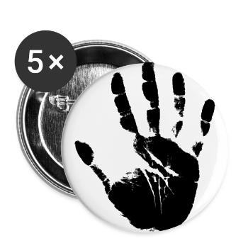 Hand print - Buttons large 2.2''/56 mm (5-pack) - white - Front