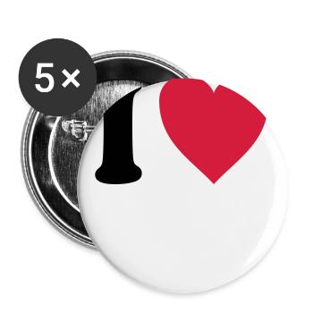 I love CARS - Buttons large 2.2''/56 mm (5-pack) - white - Front