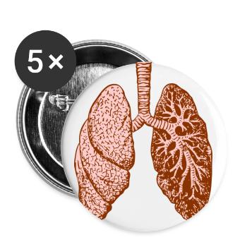 Lung: O - Buttons large 2.2''/56 mm (5-pack) - white - Front