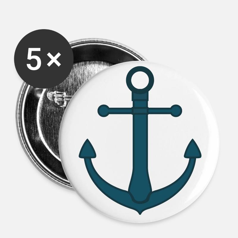 anchor - Buttons large 2.2''/56 mm (5-pack) - white