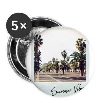 Barcelona Palm - Buttons large 2.2''/56 mm (5-pack) - white - Front
