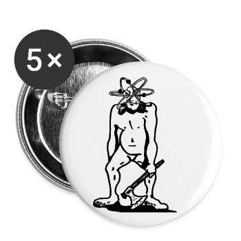 Freie Radikale - Buttons groß 56 mm (5er Pack) - Weiß - Vorne