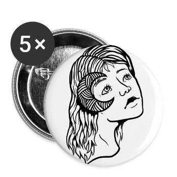 Lost look - Buttons large 2.2''/56 mm (5-pack) - white - Front