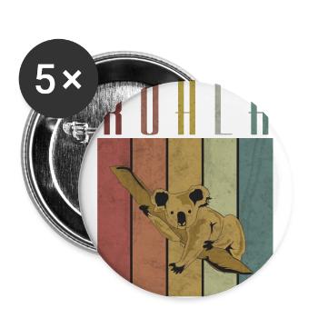 Koala bear - Buttons large 2.2''/56 mm (5-pack) - white - Front