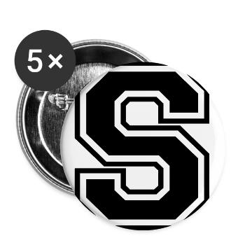 s - Buttons groß 56 mm (5er Pack) - Weiß - Vorne