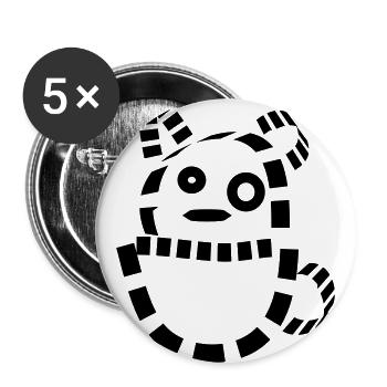 Katze Hund Kätzchen cat süß schmusekatze Geschenk - Buttons groß 56 mm (5er Pack) - Weiß - Vorne