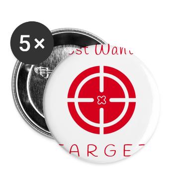 Most wanted Target Most searched Target - Buttons large 2.2''/56 mm (5-pack) - white - Front
