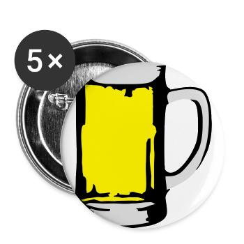 Beer - Buttons large 2.2''/56 mm (5-pack) - white - Front