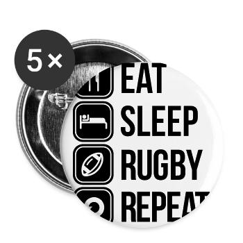 rugby - Buttons groot 56 mm (5-pack) - wit - Voor