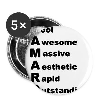 Camaro - Buttons groß 56 mm (5er Pack) - Weiß - Vorne