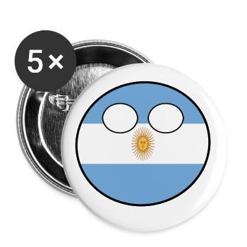 Countryball Country Ball Country Home Argentina - Buttons large 2.2''/56 mm (5-pack) - white - Front