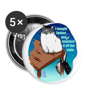 l bought Twitter... and knocked it off the table - Buttons groß 56 mm (5er Pack) - Weiß - Vorne