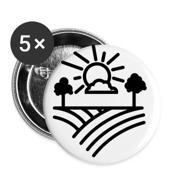 Farm Farmer - Buttons large 2.2''/56 mm (5-pack) - white - Front