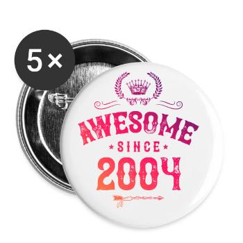 2004 awesome since - Buttons large 2.2''/56 mm (5-pack) - white - Front
