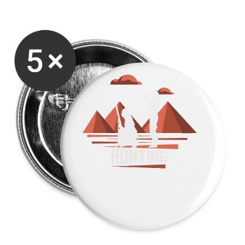 Chasseur, nature merveilleuse - Lot de 5 grands badges (56 mm) - blanc - Devant