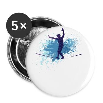 Slackline, Urban & Lifestyle - Buttons large 2.2''/56 mm (5-pack) - white - Front