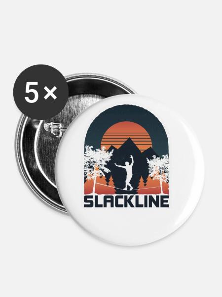Slackline, Balance Sport - Buttons groß 56 mm (5er Pack) - Weiß