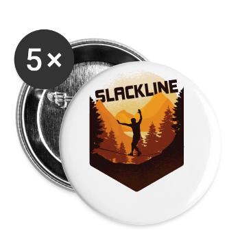 Slackline, Balance Sport - Buttons groß 56 mm (5er Pack) - Weiß - Vorne