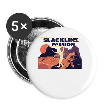 Slackline, Balance Sport - Buttons groß 56 mm (5er Pack) - Weiß - Vorne
