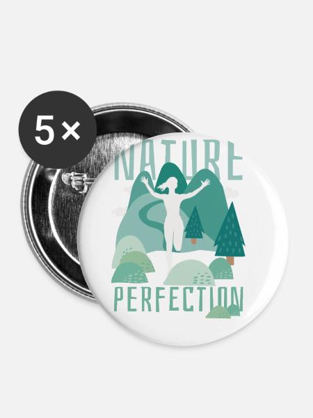 Marathon, Trailrunning Läuferin - Buttons groß 56 mm (5er Pack) - Weiß