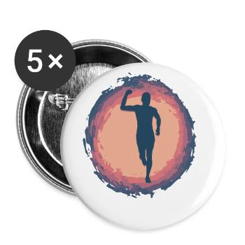 Splash Marathon, Trail Running - Buttons large 2.2''/56 mm (5-pack) - white - Front
