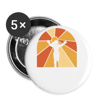 Jump Shoes Fitness est mon week-end parfait - Lot de 5 grands badges (56 mm) - blanc - Devant