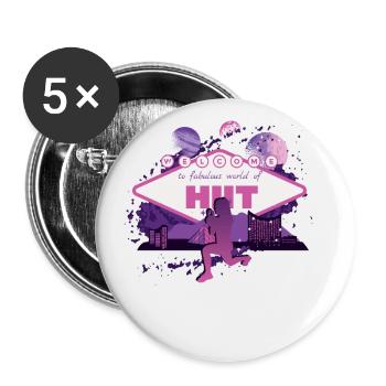 Fabulous world of HIIT - Buttons large 2.2''/56 mm (5-pack) - white - Front