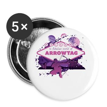 Fabuleux monde d’Arrowtag - Lot de 5 grands badges (56 mm) - blanc - Devant