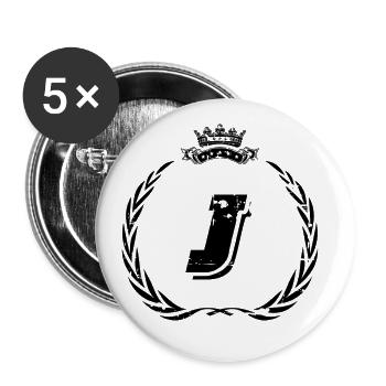 J letter wreath - Buttons large 2.2''/56 mm (5-pack) - white - Front