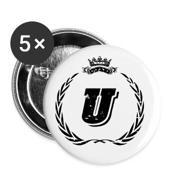 U letter wreath - Buttons large 2.2''/56 mm (5-pack) - white - Front