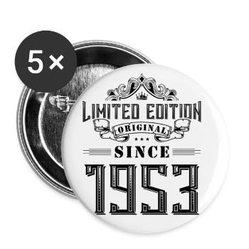 1953 limited edition - Buttons groß 56 mm (5er Pack) - Weiß - Vorne