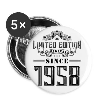1958 Limited Edition - Buttons large 2.2''/56 mm (5-pack) - white - Front