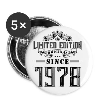 1978 Limited Edition - Buttons large 2.2''/56 mm (5-pack) - white - Front