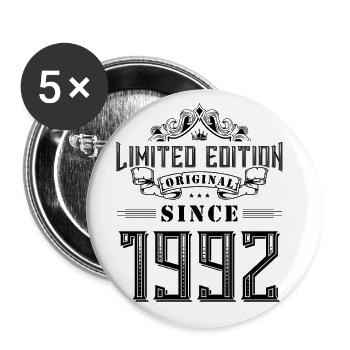 1992 limited edition - Buttons large 2.2''/56 mm (5-pack) - white - Front