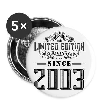 2003 limited edition - Buttons large 2.2''/56 mm (5-pack) - white - Front