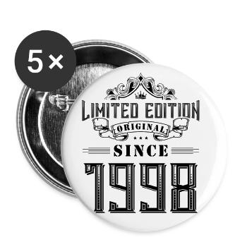 Édition limitée 1998 - Lot de 5 grands badges (56 mm) - blanc - Devant