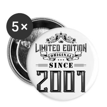 2001 limited edition - Buttons large 2.2''/56 mm (5-pack) - white - Front