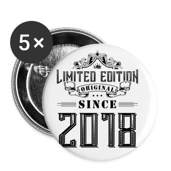 2018 limited edition - Buttons groß 56 mm (5er Pack) - Weiß - Vorne