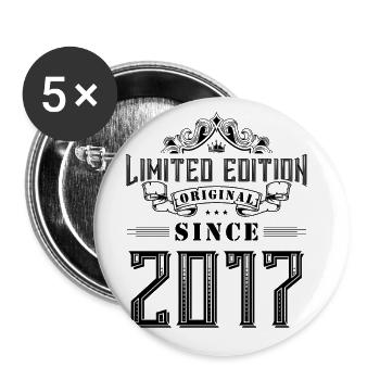 2017 limited edition - Buttons large 2.2''/56 mm (5-pack) - white - Front