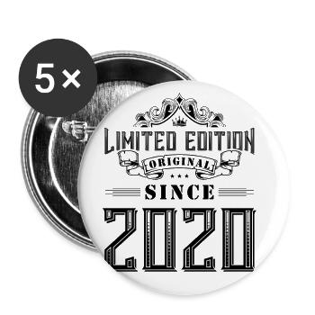 2020 limited edition - Buttons groß 56 mm (5er Pack) - Weiß - Vorne